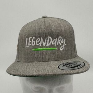 The Classic Yupoong‎ Wool Blend Hats Adult OSFA Gray Legendary Snapback Mens NEW